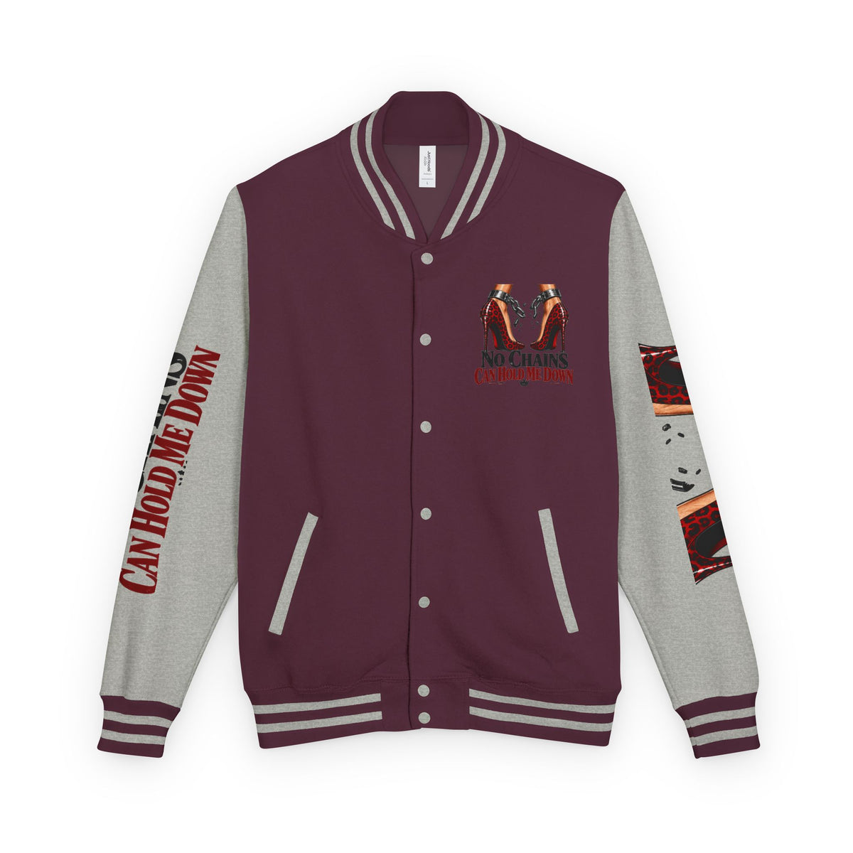No Chains Letterman Jacket – Bold Streetwear Varsity Bomber