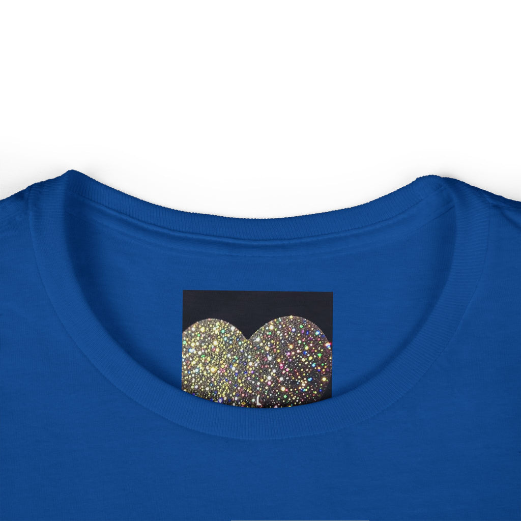 Glitter Heart Tee — Sparkling Sequin Heart Graphic Women's T-Shirt