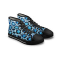 Women's High Top Sneakers – Blue Abstract Bubble Pattern
