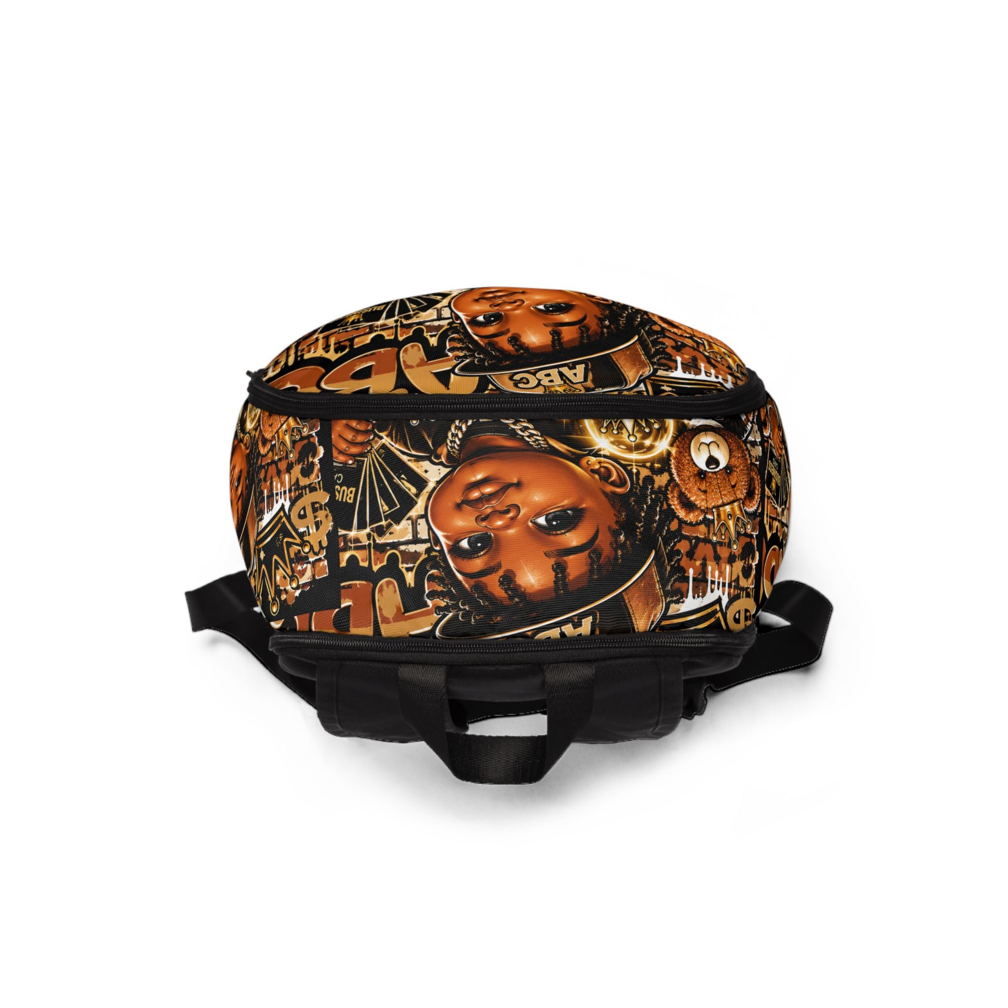 Kids Retro Hip-Hop ABC Pattern Backpack — Cute Teddy & Boy Graphic School Bag