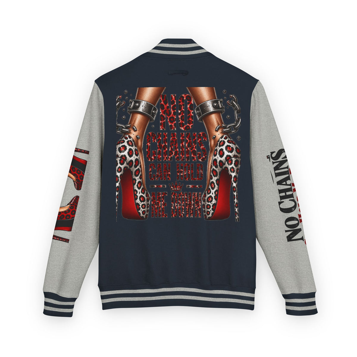 No Chains Letterman Jacket – Bold Streetwear Varsity Bomber