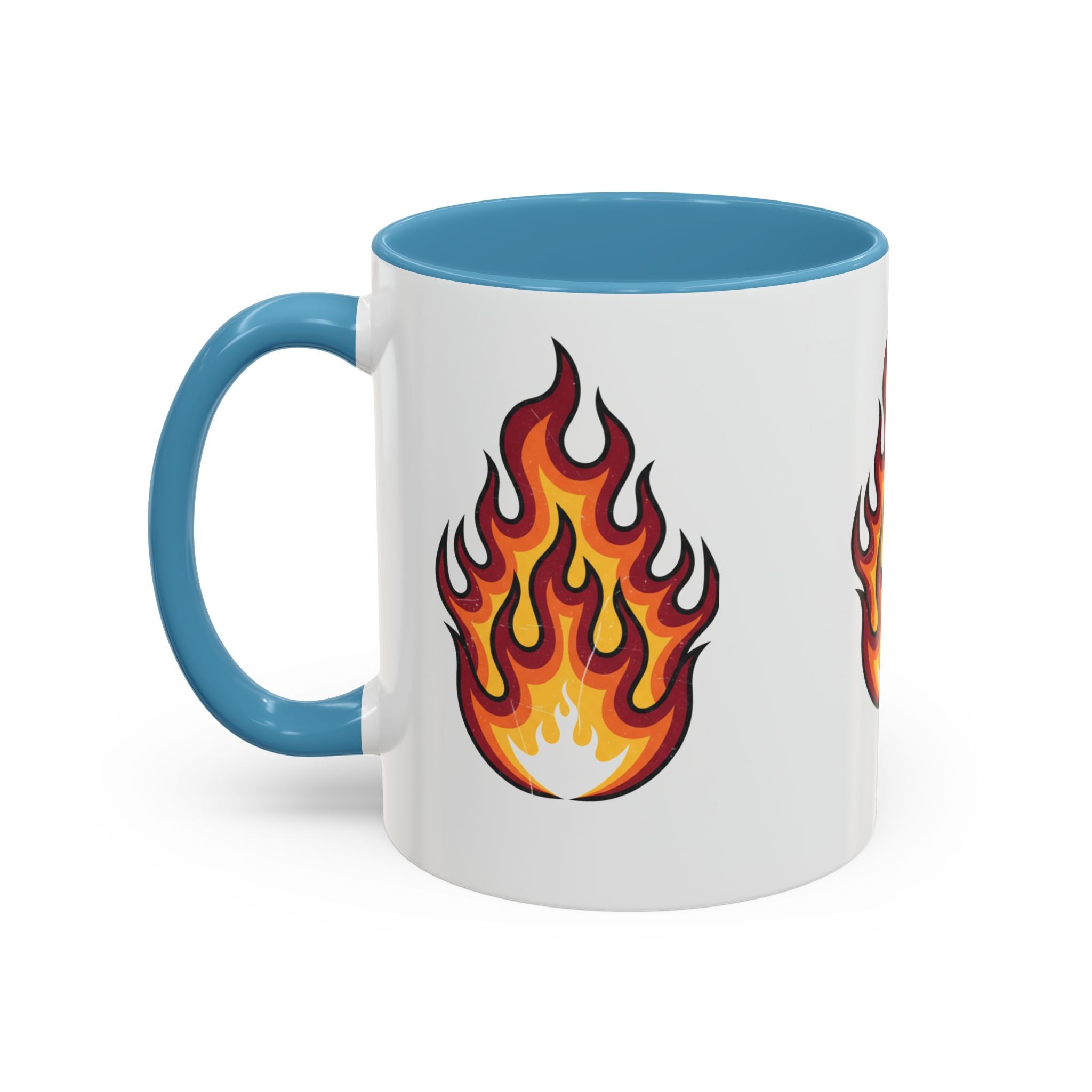 Flame Graphic Coffee Mug - Bold Accent Fire Design (11/15oz)