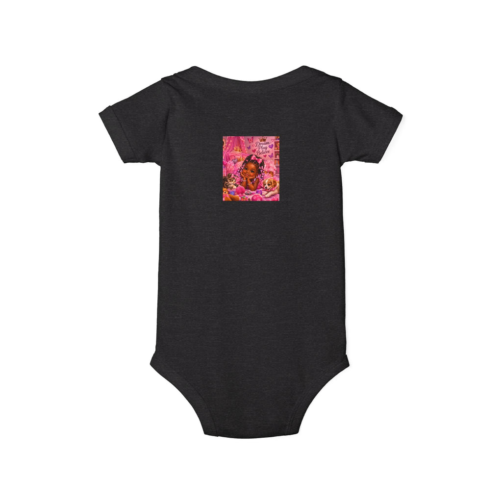Pink Floral Baby Onesie – Cute Nursery Art Infant Jersey One Piece