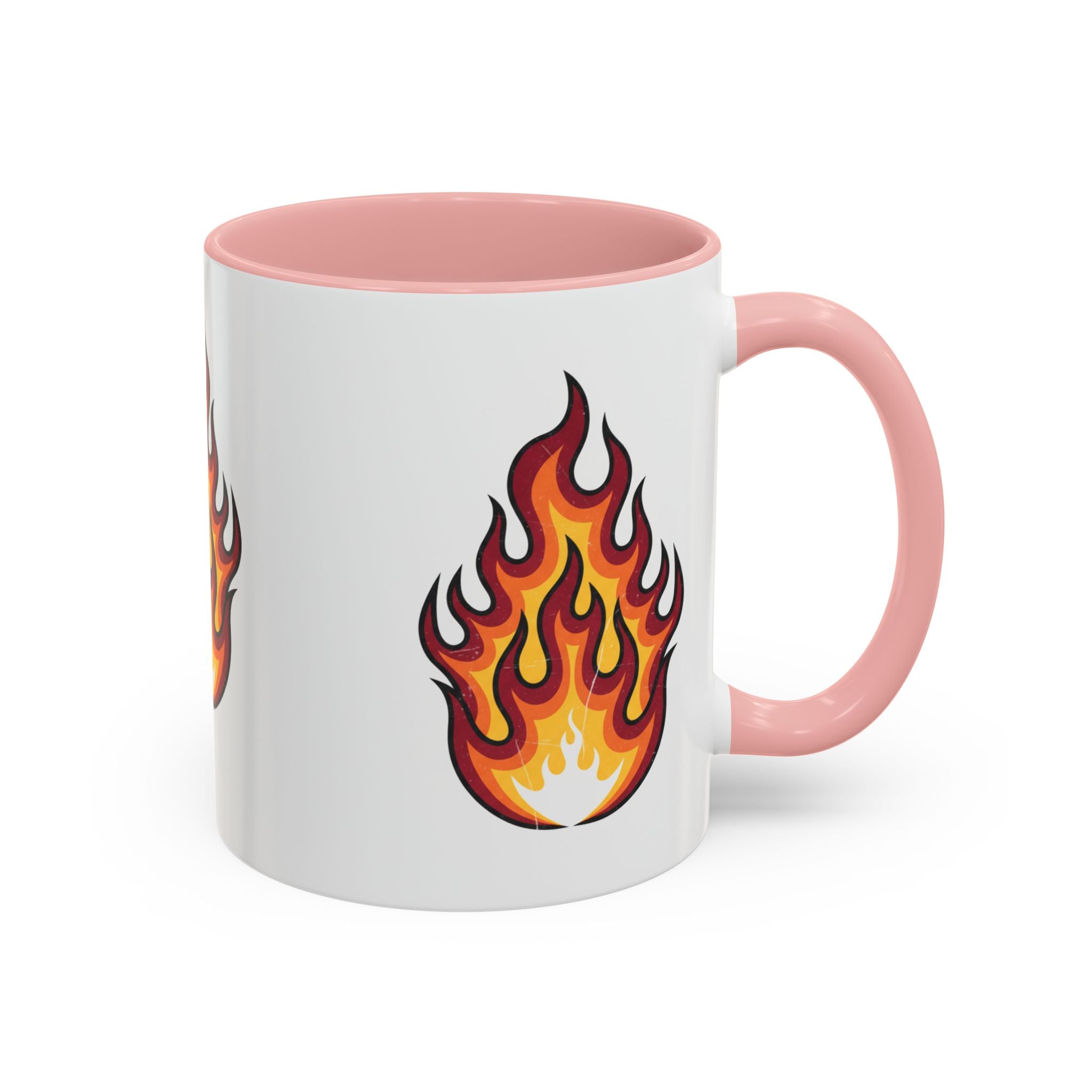 Flame Graphic Coffee Mug - Bold Accent Fire Design (11/15oz)
