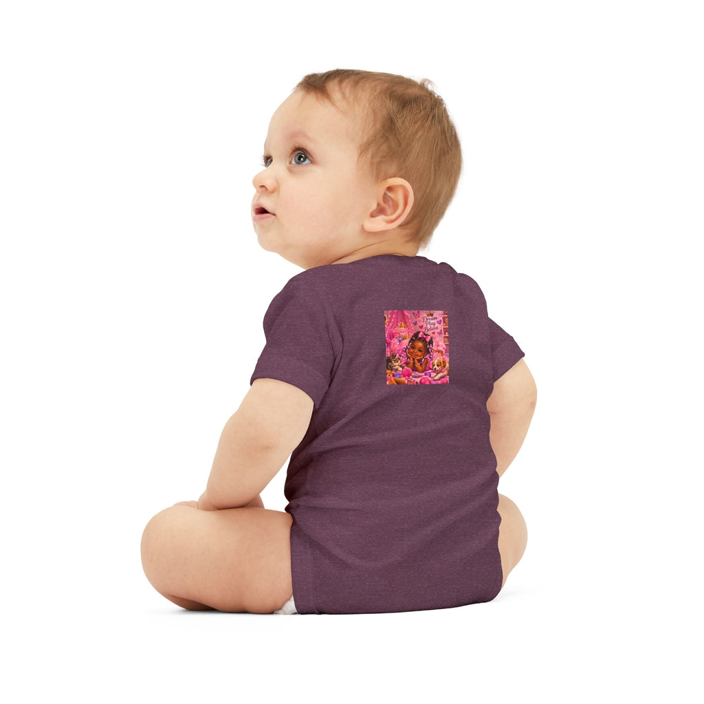 Pink Floral Baby Onesie – Cute Nursery Art Infant Jersey One Piece