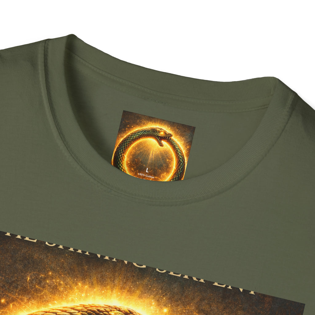 Ouroboros Flame T-Shirt — Fiery Snake Circle Graphic Tee