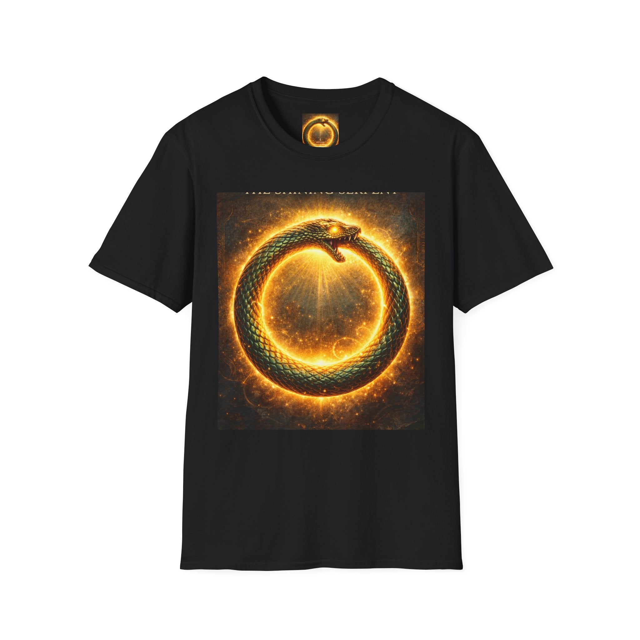 Ouroboros Flame T-Shirt — Fiery Snake Circle Graphic Tee