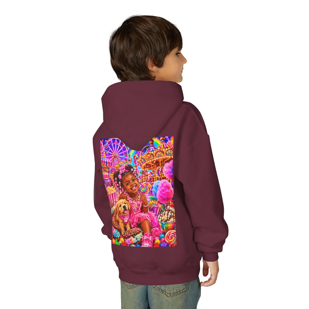 Youth Carnival Girl and Puppy Fairground Hoodie