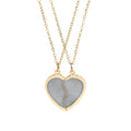 Break Apart Heart Necklace Set — Engravable Best Friend / Couples Pendant