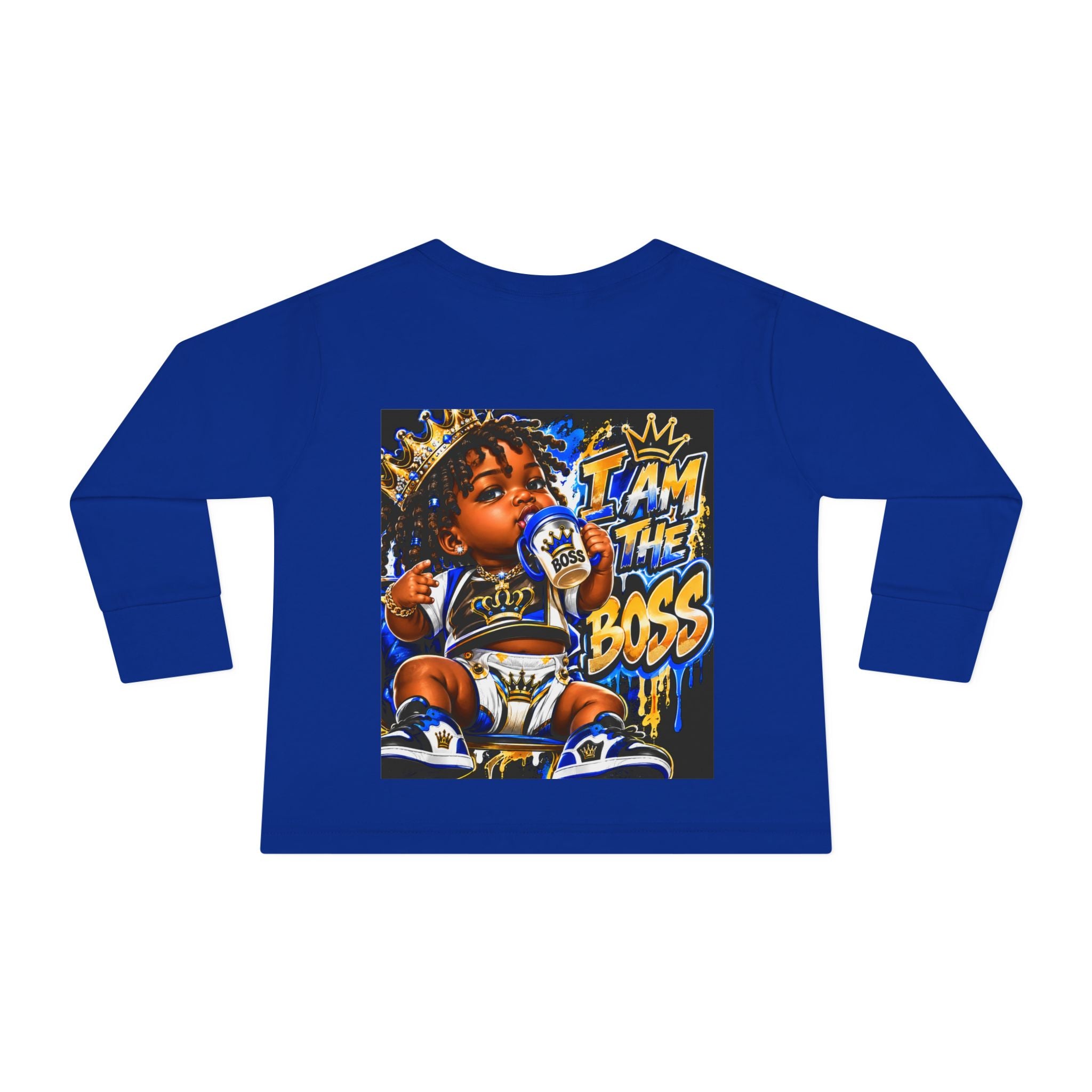 I Am The Boss Toddler Long Sleeve Tee — Cute Urban Baby Graphic Shirt