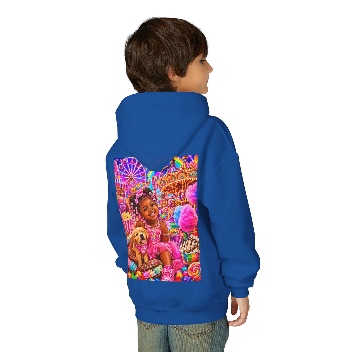 Youth Carnival Girl and Puppy Fairground Hoodie