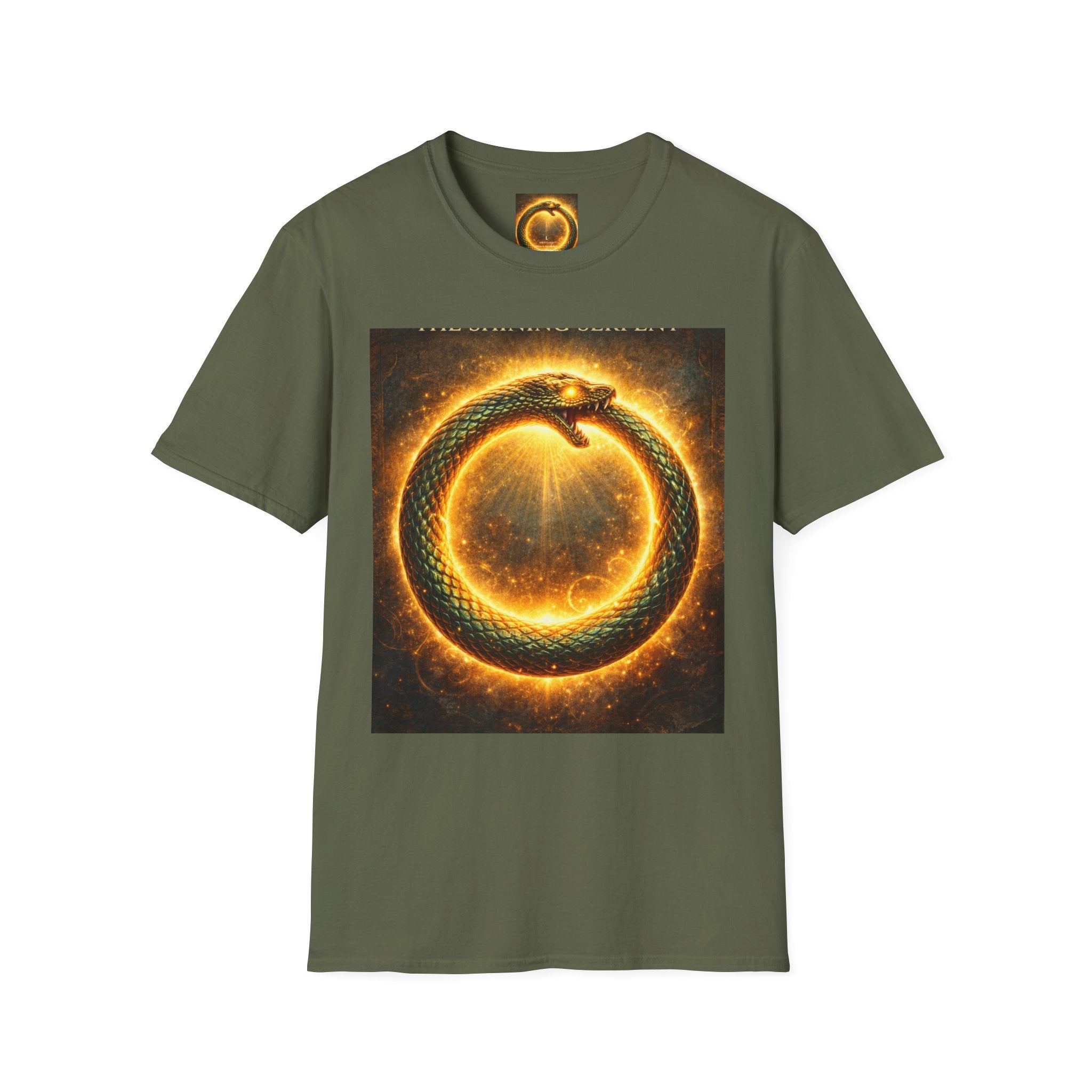 Ouroboros Flame T-Shirt — Fiery Snake Circle Graphic Tee