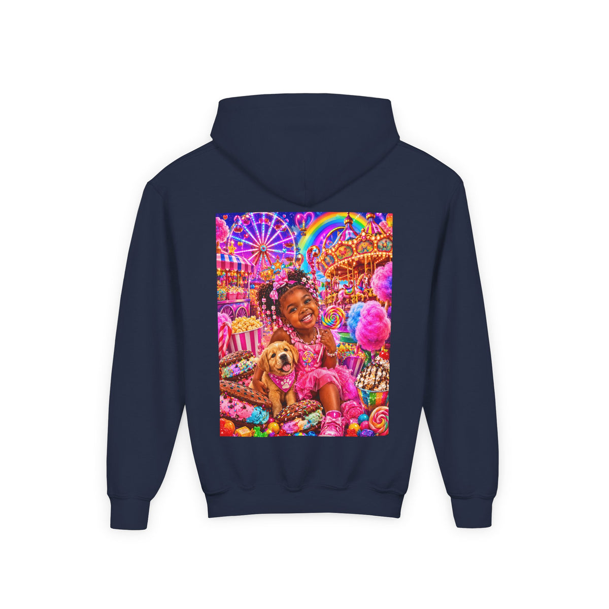Youth Carnival Girl and Puppy Fairground Hoodie