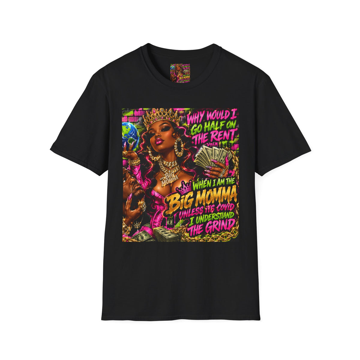 Big Momma Graphic T-Shirt – Bold Retro Hip-Hop Streetwear