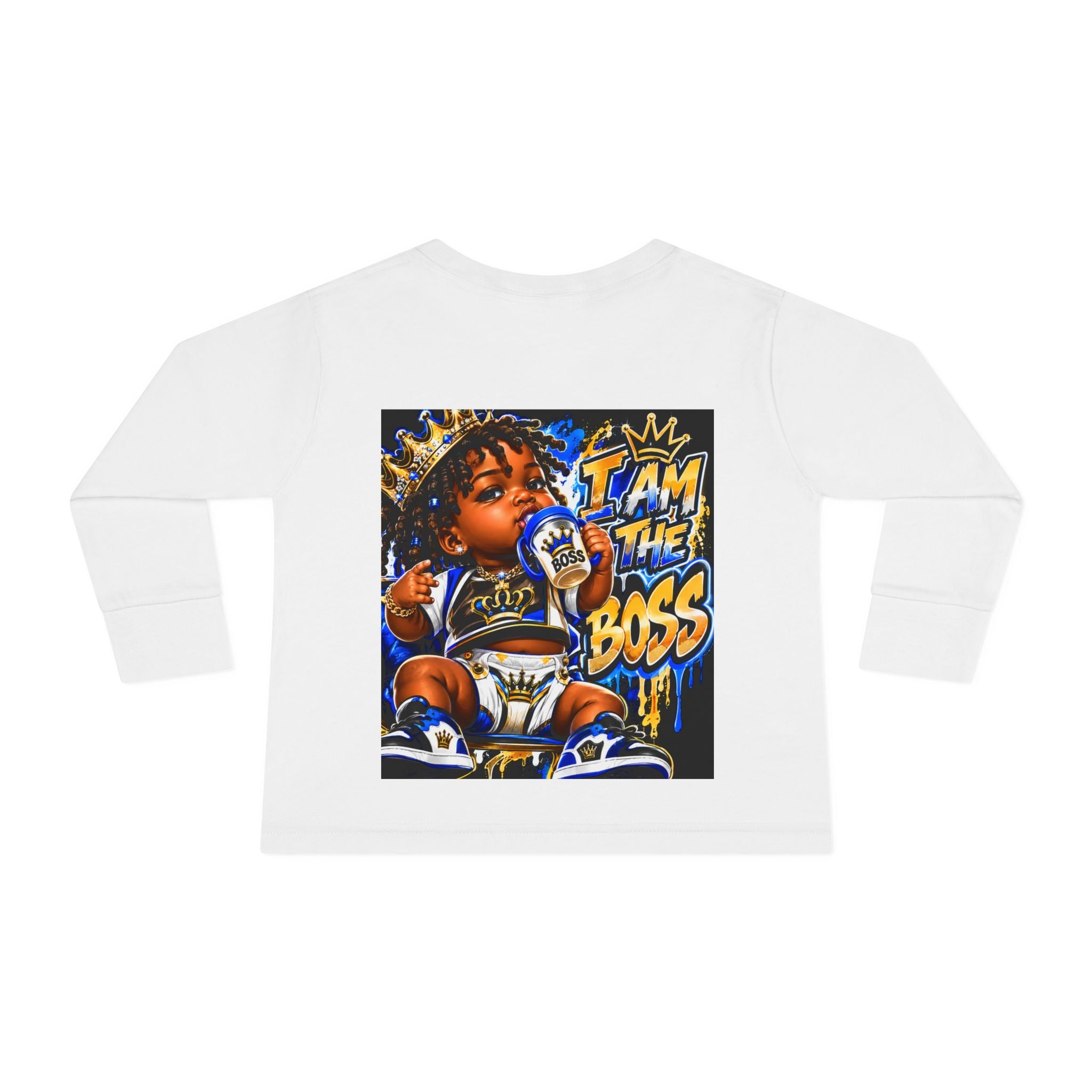 I Am The Boss Toddler Long Sleeve Tee — Cute Urban Baby Graphic Shirt