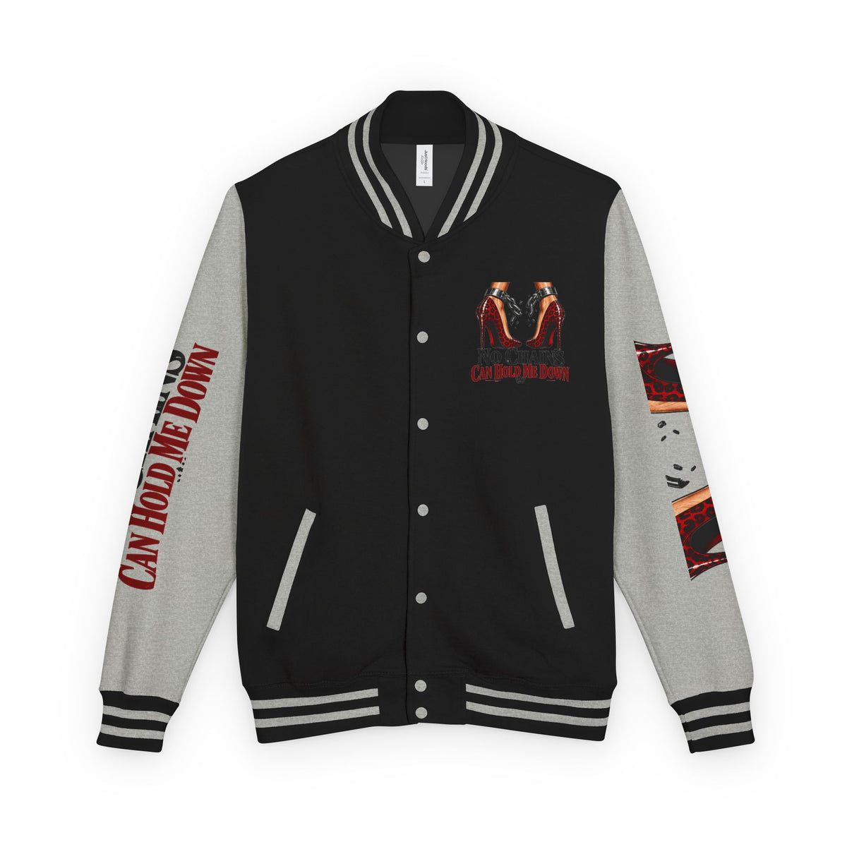 No Chains Letterman Jacket – Bold Streetwear Varsity Bomber