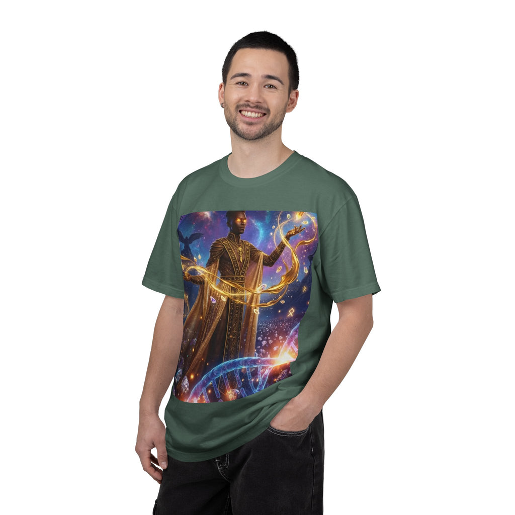 Cosmic Sorcerer T-Shirt — Celestial Magic Art Tee