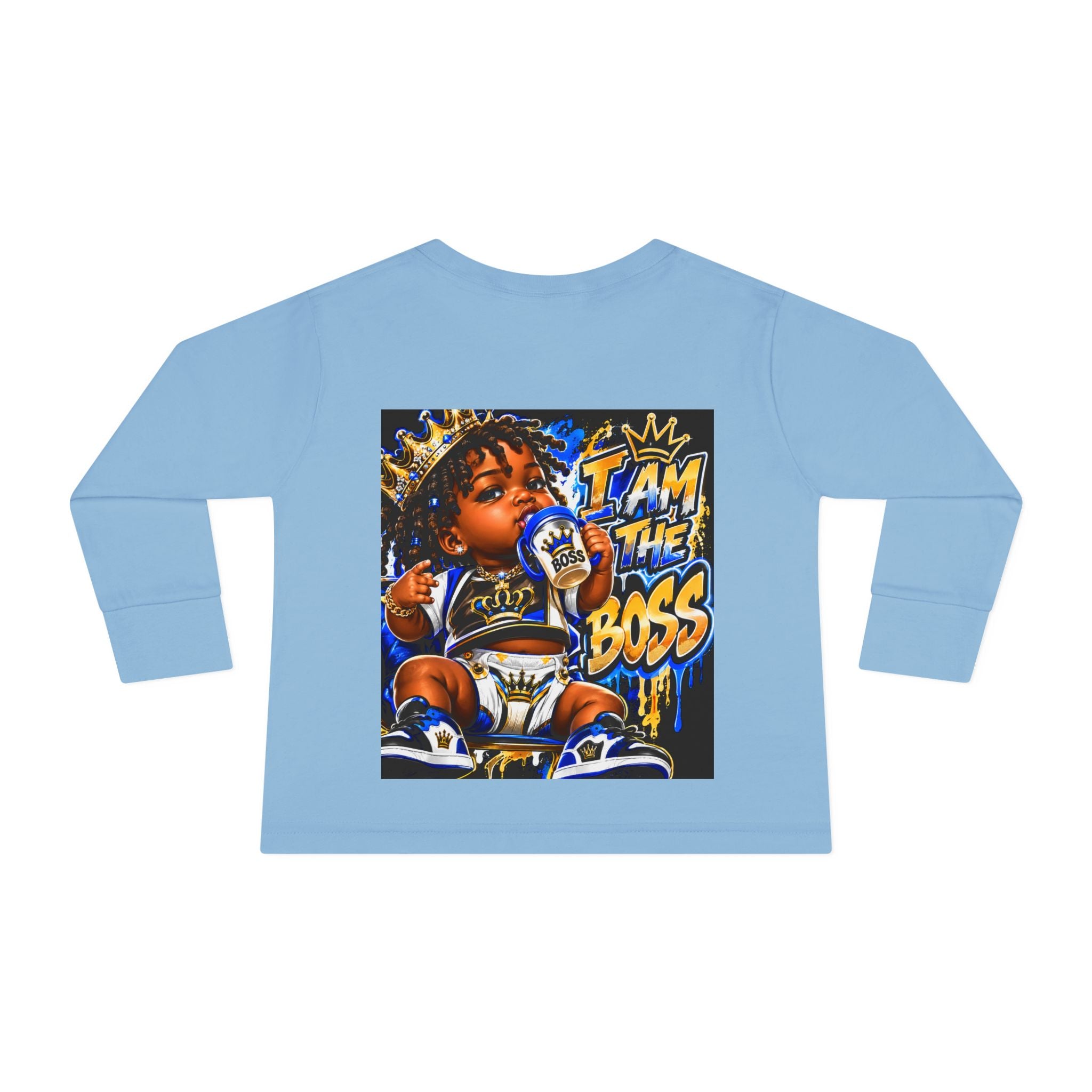 I Am The Boss Toddler Long Sleeve Tee — Cute Urban Baby Graphic Shirt