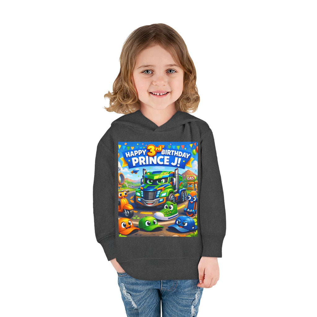 Toddler Hoodie — Colorful Birthday Truck & Candy Party Kids Pullover
