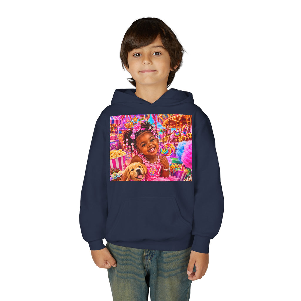 Youth Carnival Girl and Puppy Fairground Hoodie