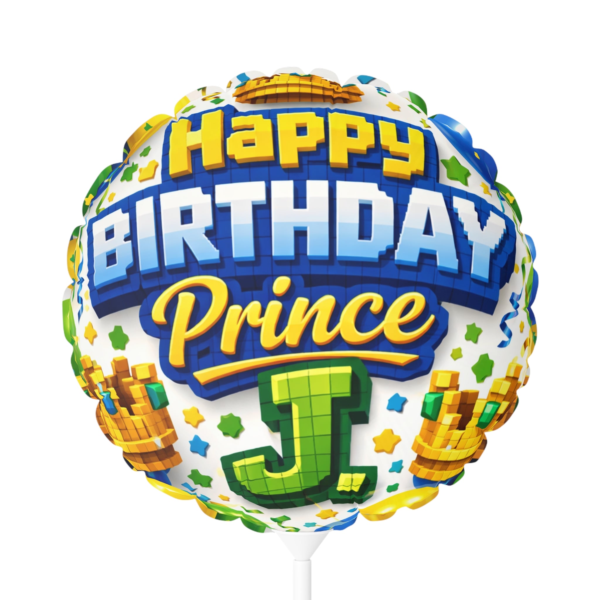 Happy Birthday Prince 11" Foil Balloon — Round/Heart Shaped Party Balloon