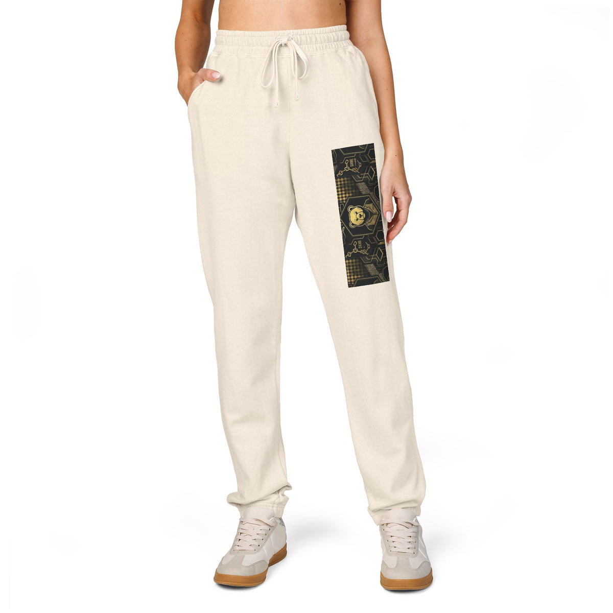 Distressed Graphic Fleece Sweatpants