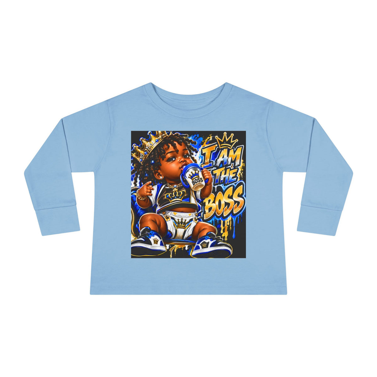 I Am The Boss Toddler Long Sleeve Tee — Cute Urban Baby Graphic Shirt