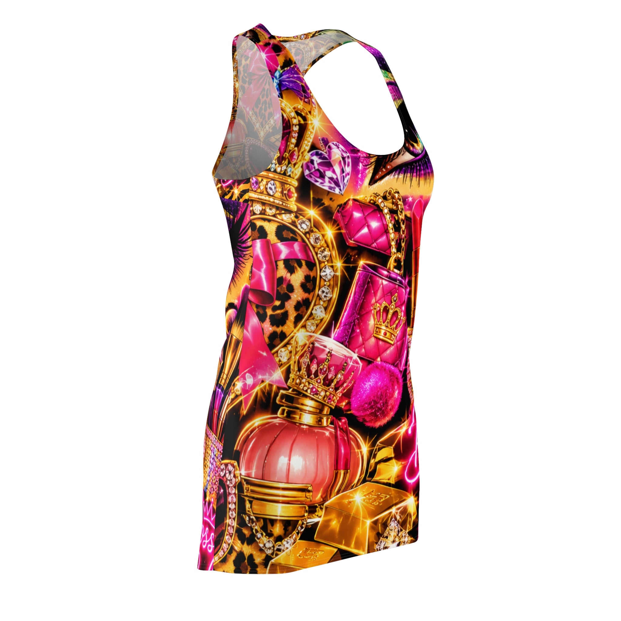 Glam Beauty Collage Racerback Dress