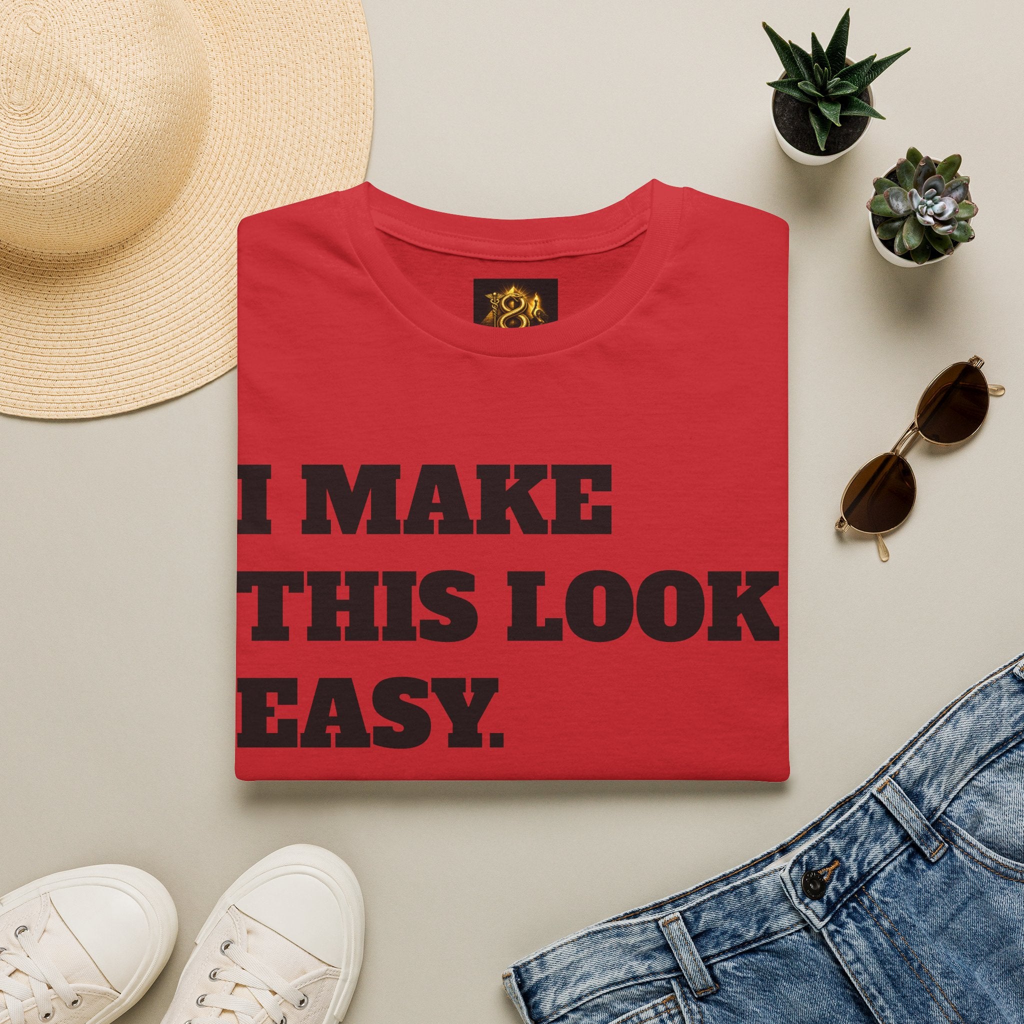 T-Shirt — "I Make This Look Easy. You Look Stressed." Bold Graphic Tee