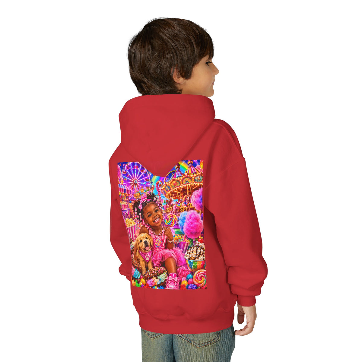 Youth Carnival Girl and Puppy Fairground Hoodie