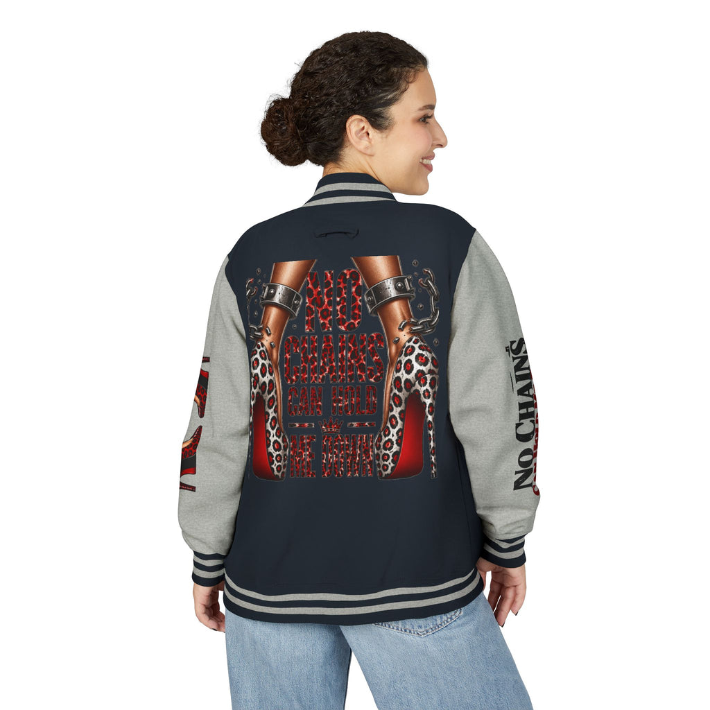 No Chains Letterman Jacket – Bold Streetwear Varsity Bomber
