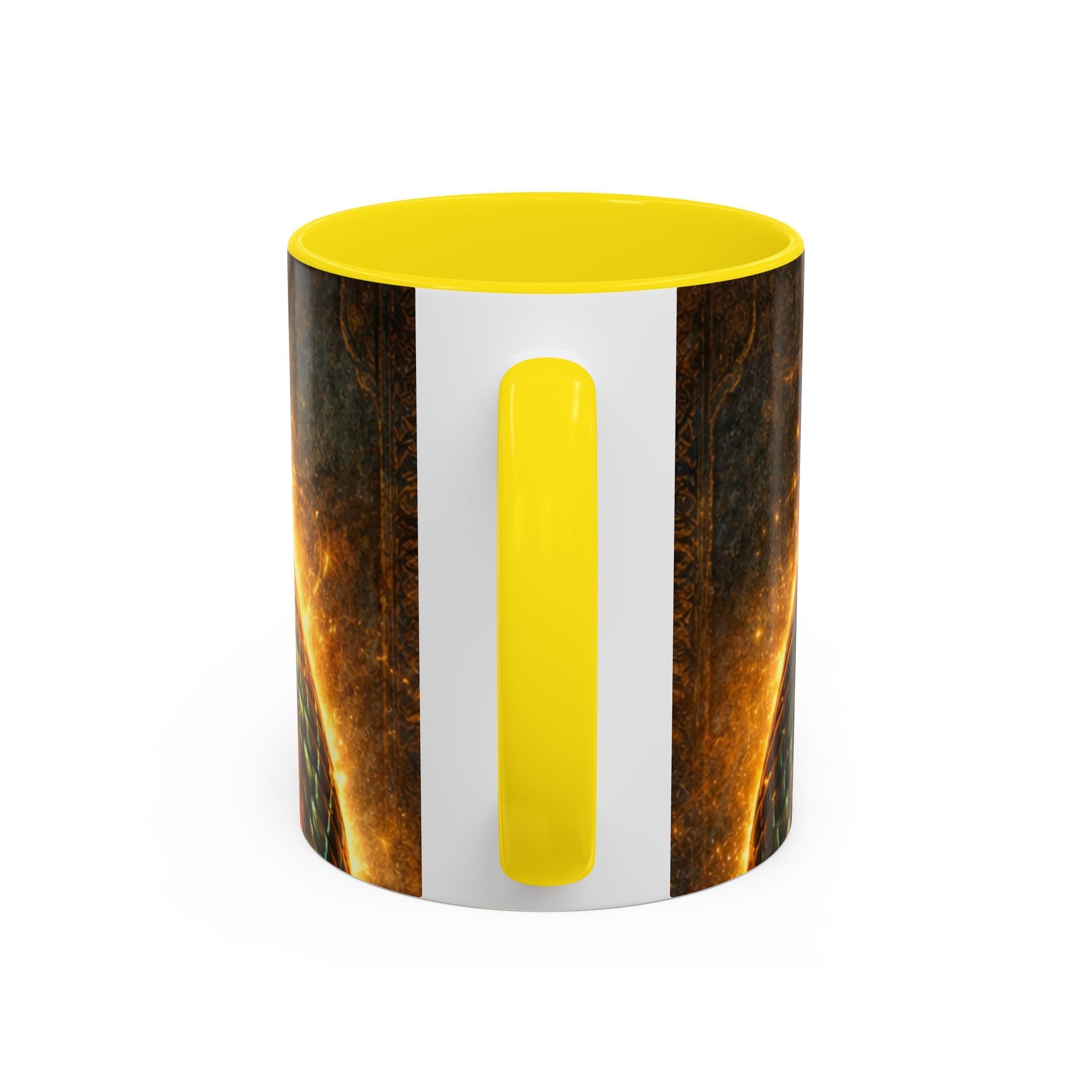 Ouroboros Serpent Accent Coffee Mug — Fiery Mythic Snake Design (11/15oz)