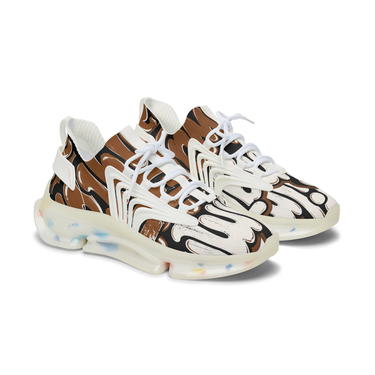 Women's Abstract Retro Mesh Sneakers