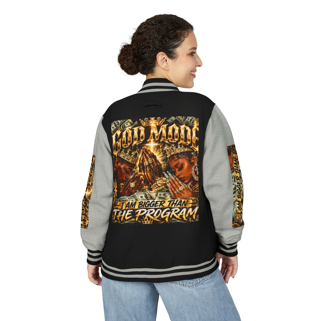 Letterman Jacket — 'I Am Bigger Than The Program' Graphic Varsity Jacket