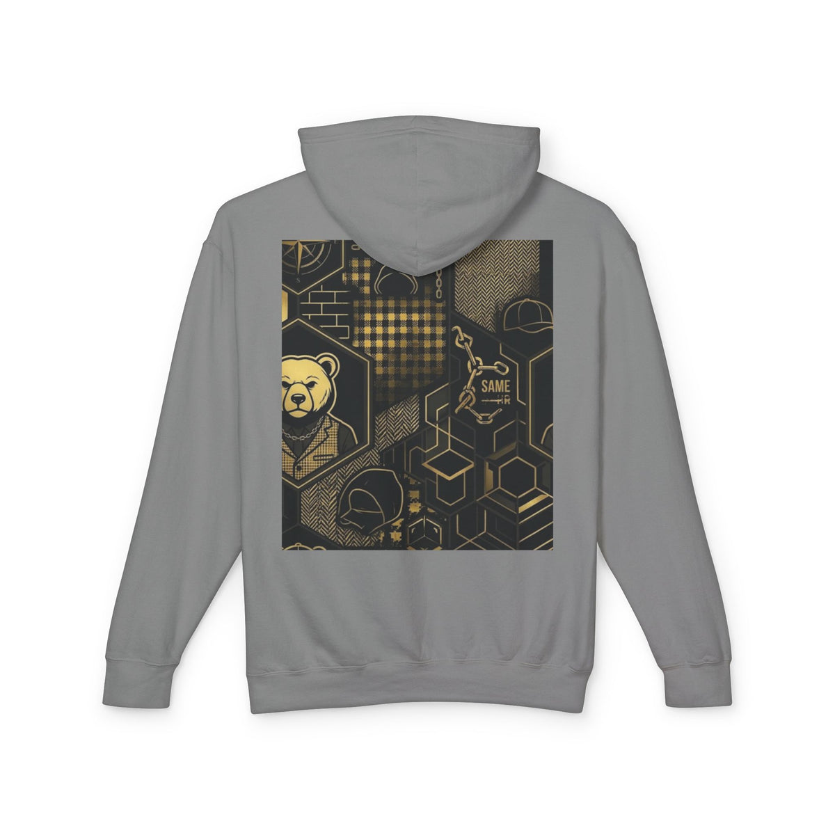 Geometric Bear Graphic Hoodie