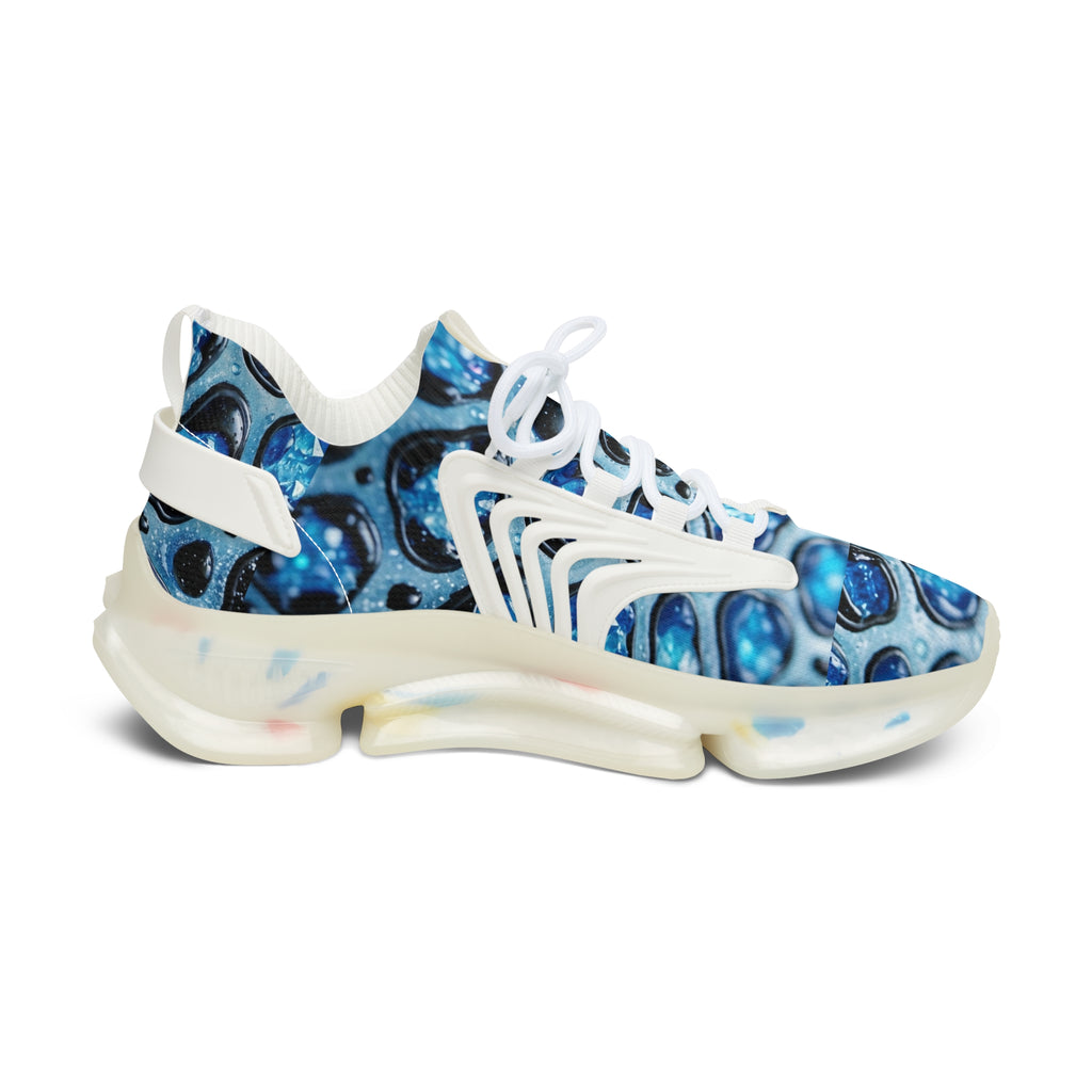 Women's Blue Marble Mesh Sneakers