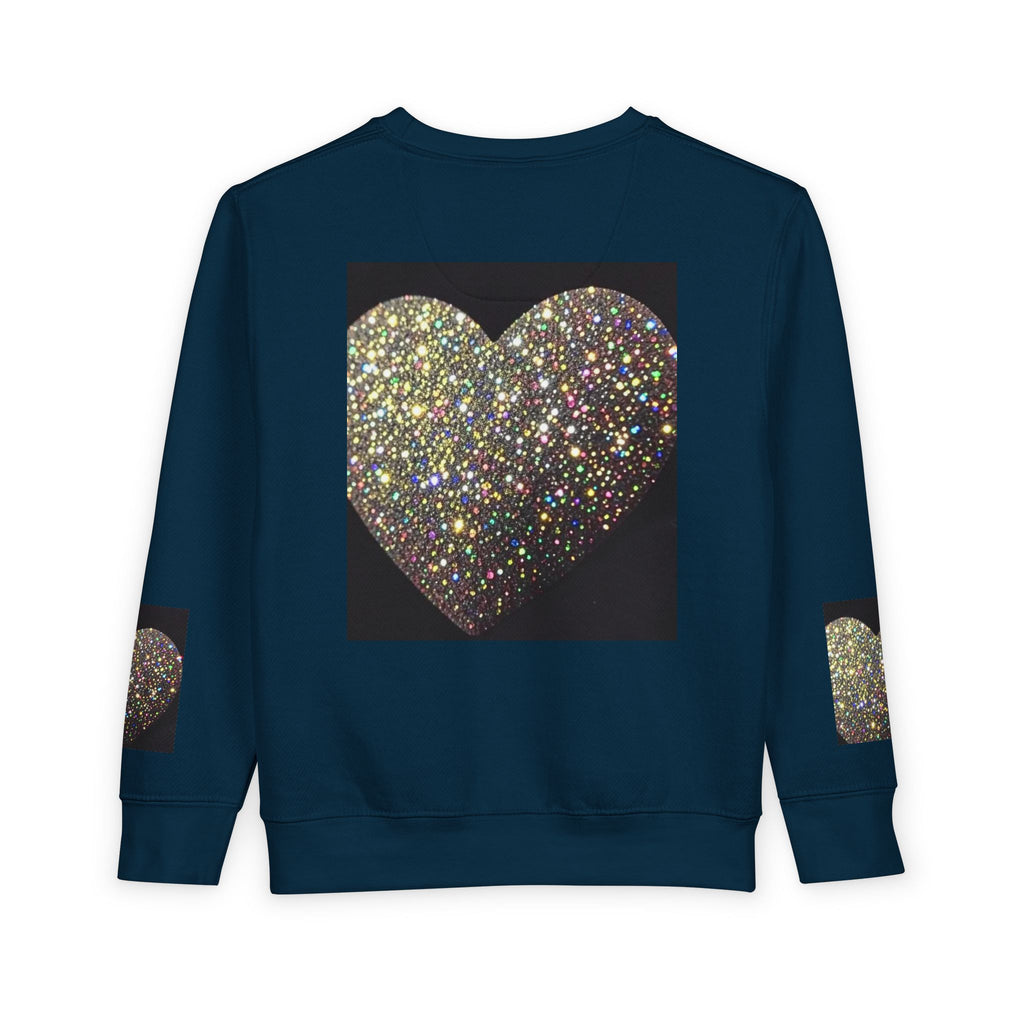 Glitter Heart Toddler Sweatshirt — Sparkly Sequin Heart Pullover for Kids
