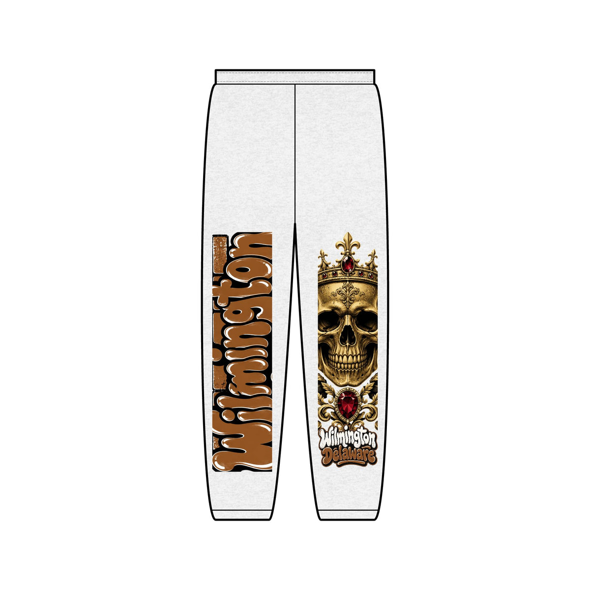 Skull & Gothic “Wild West” Graphic Sweatpants