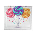 Candy Lollipop Comforter – Colorful Swirl Sweets Bedding for Kids’ Room