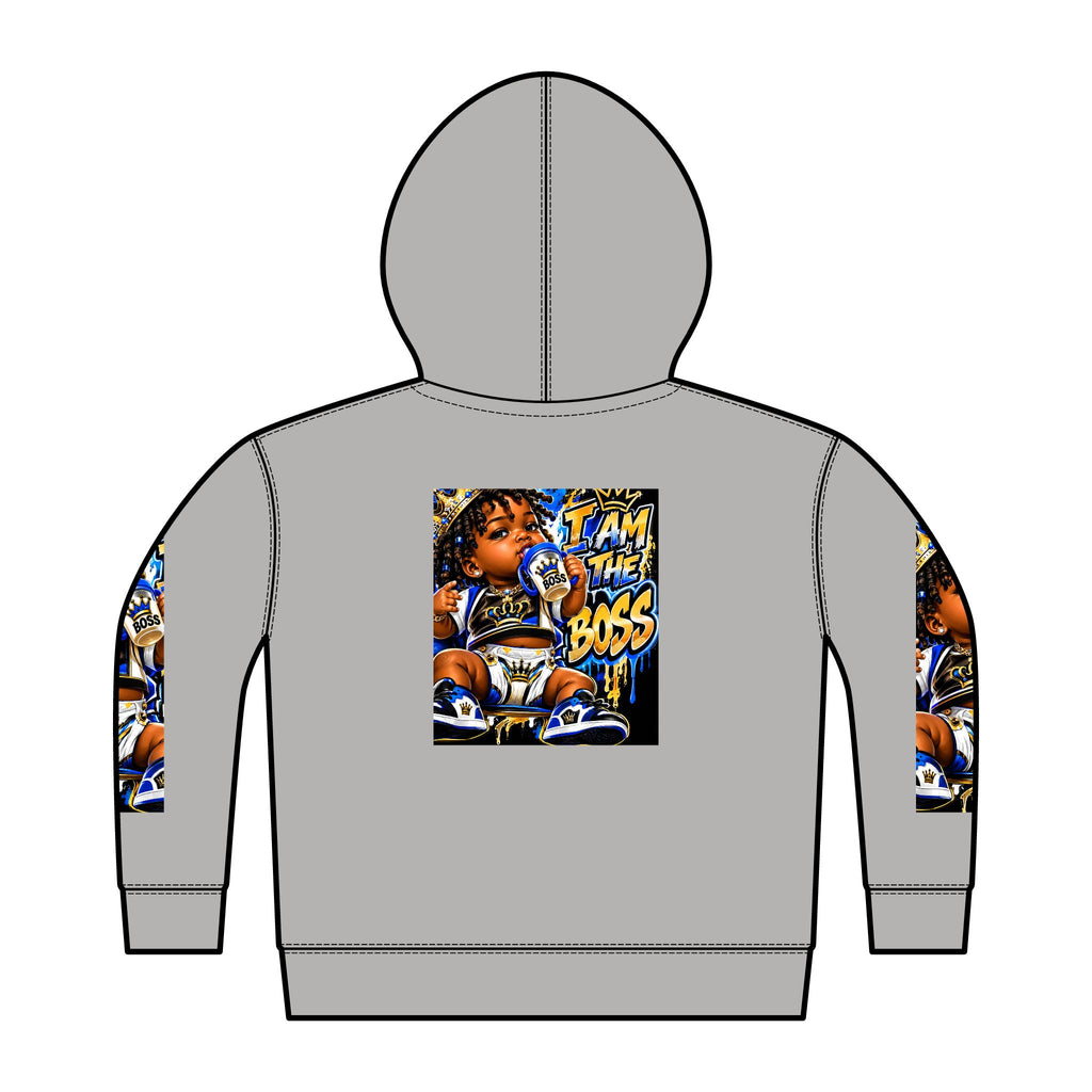Toddler Hoodie — 'Lil Boss' Graphic Full-Zip Fleece