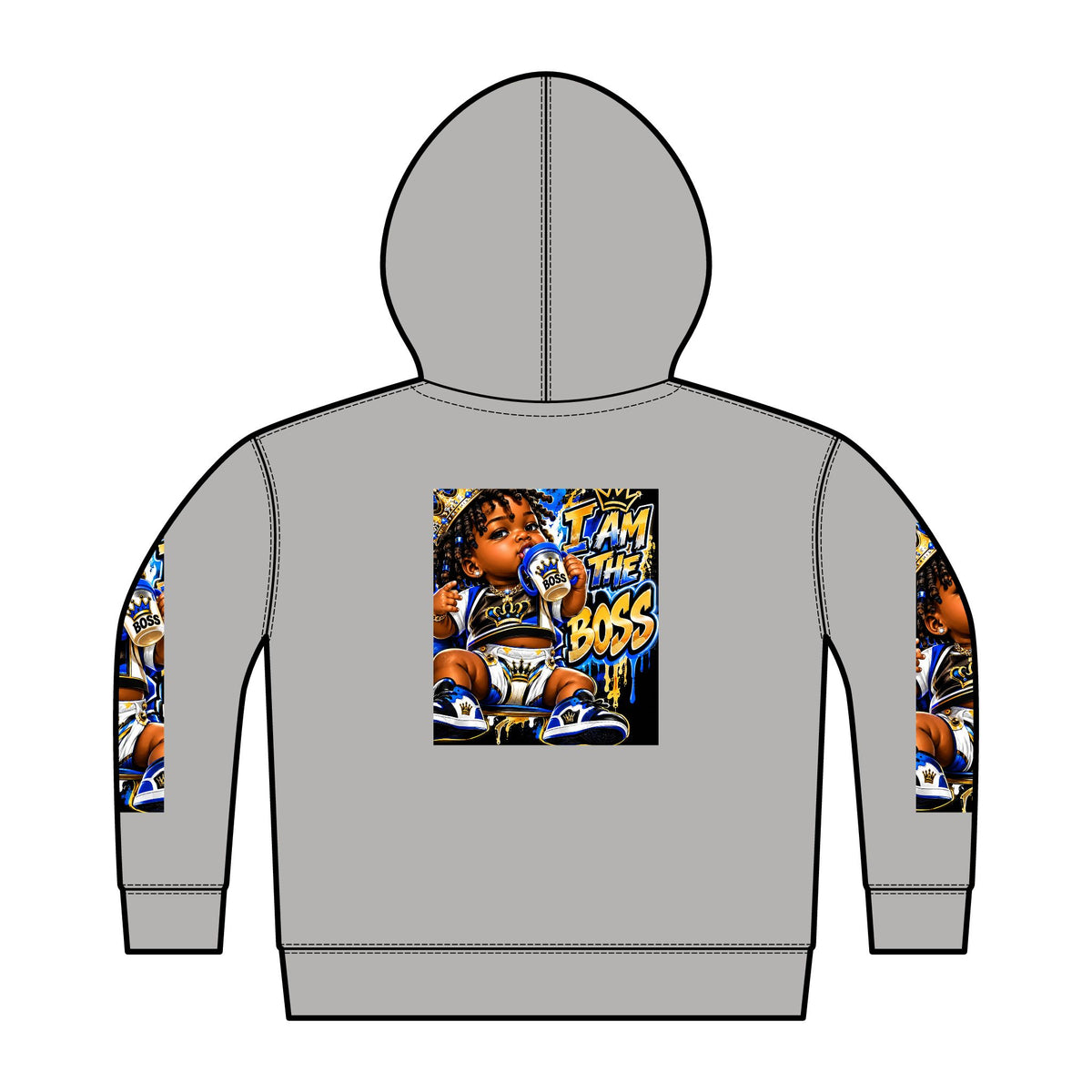 Toddler Hoodie — 'Lil Boss' Graphic Full-Zip Fleece