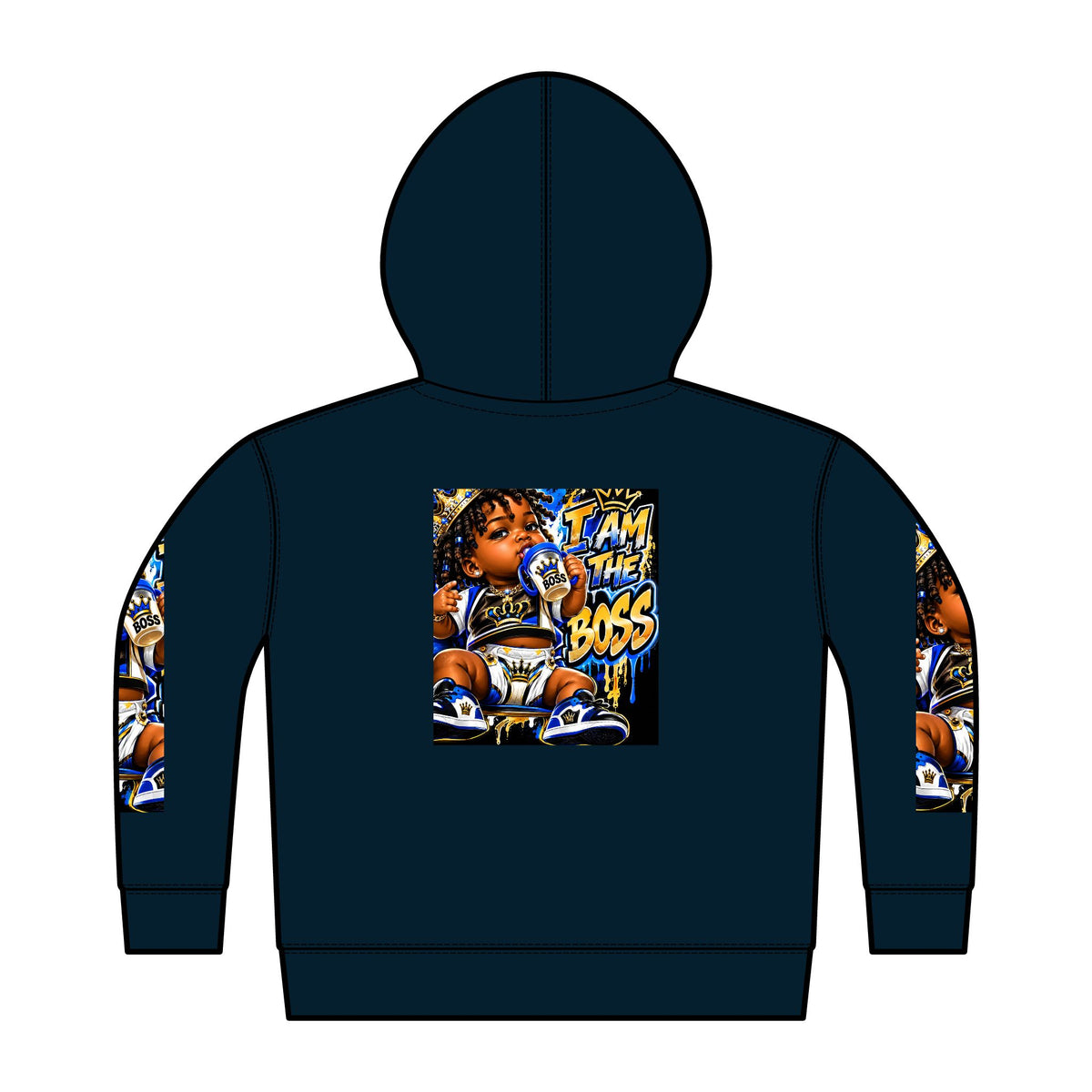 Toddler Hoodie — 'Lil Boss' Graphic Full-Zip Fleece