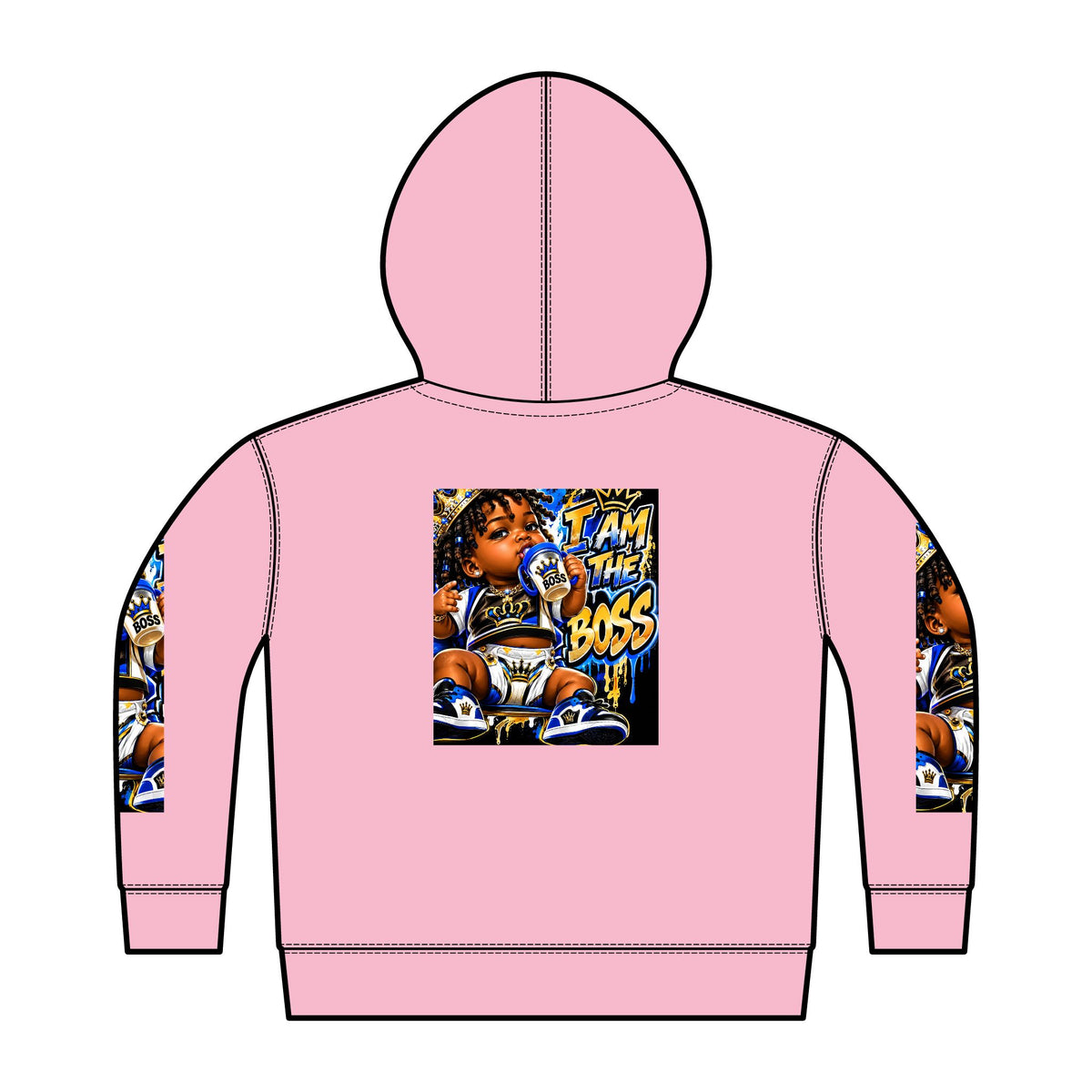Toddler Hoodie — 'Lil Boss' Graphic Full-Zip Fleece