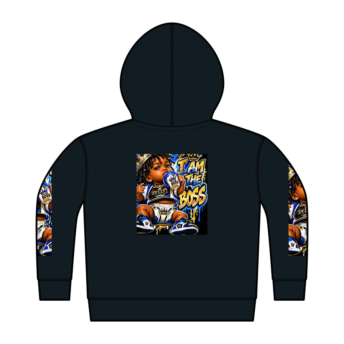Toddler Hoodie — 'Lil Boss' Graphic Full-Zip Fleece