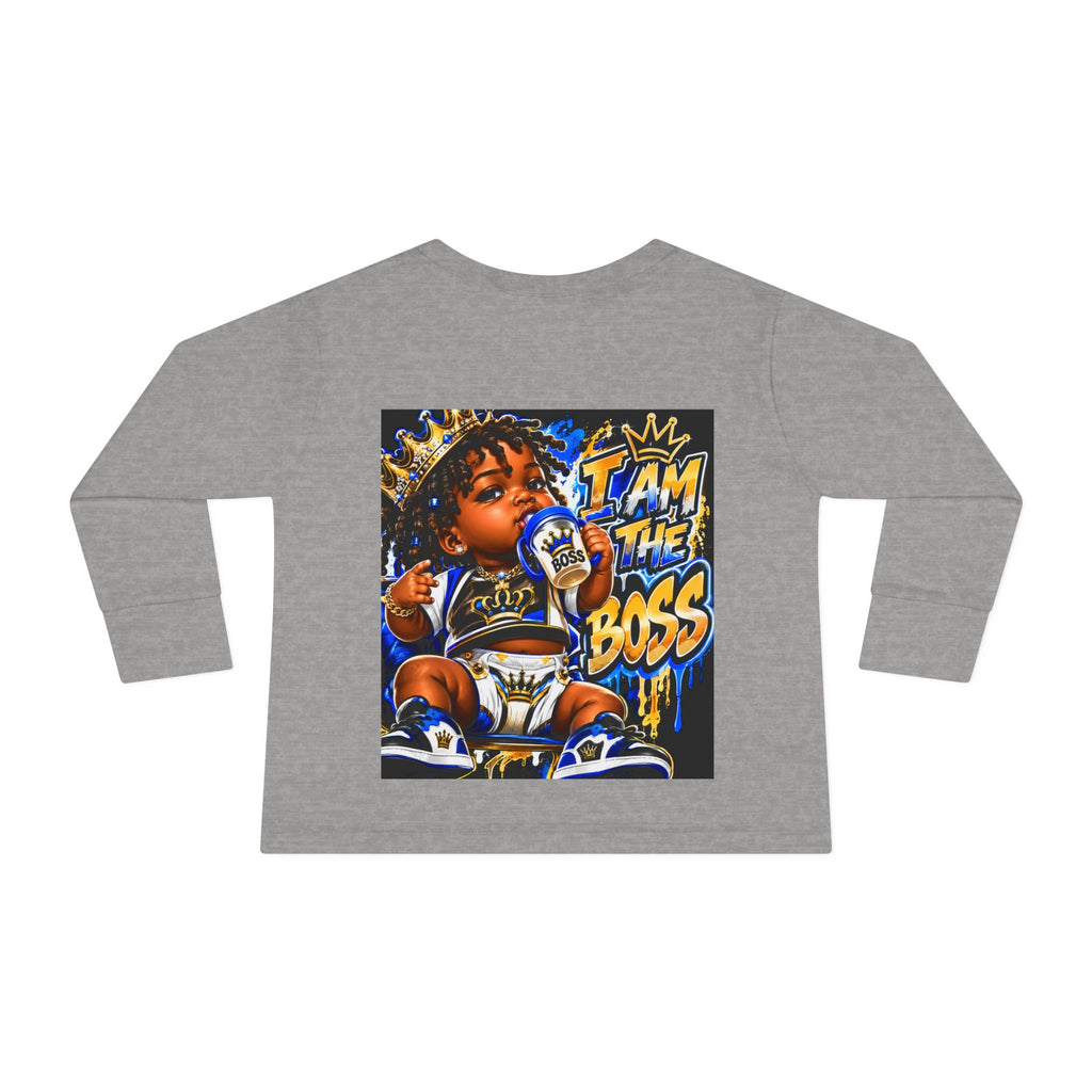 I Am The Boss Toddler Long Sleeve Tee — Cute Urban Baby Graphic Shirt