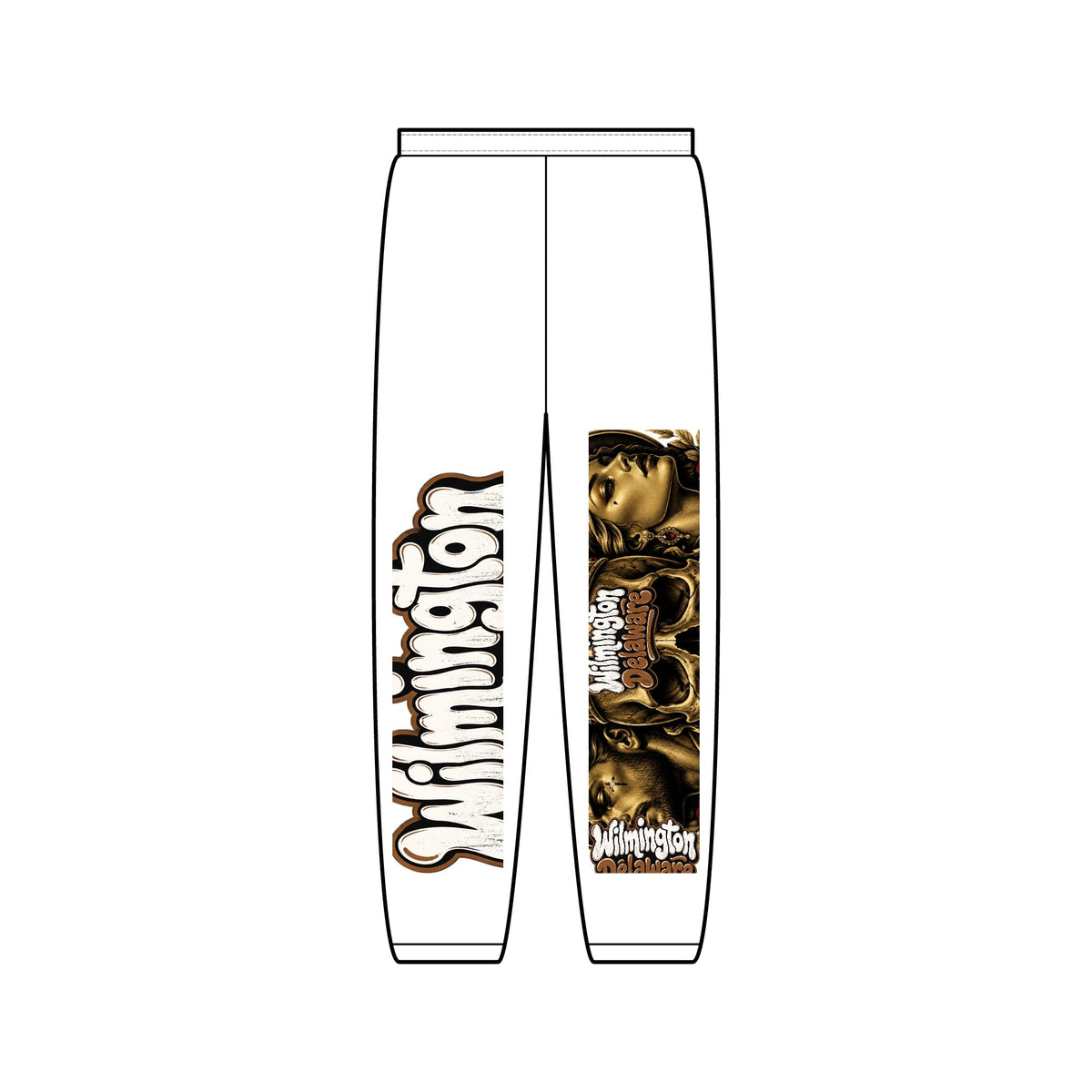 Skull & Gothic “Wild West” Graphic Sweatpants