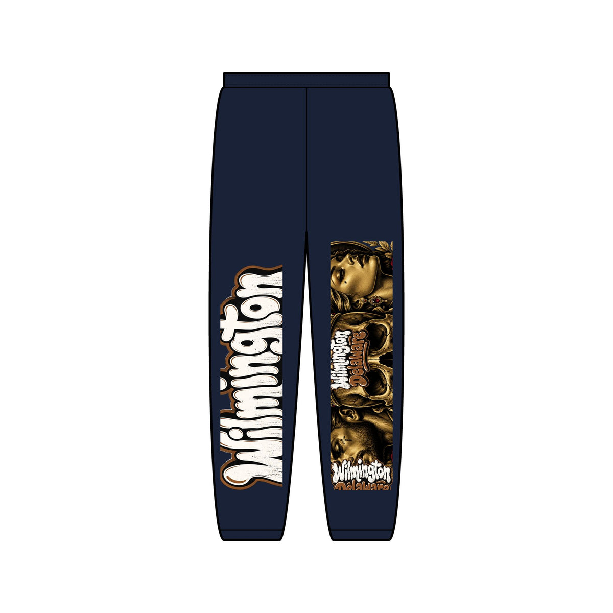 Skull & Gothic “Wild West” Graphic Sweatpants