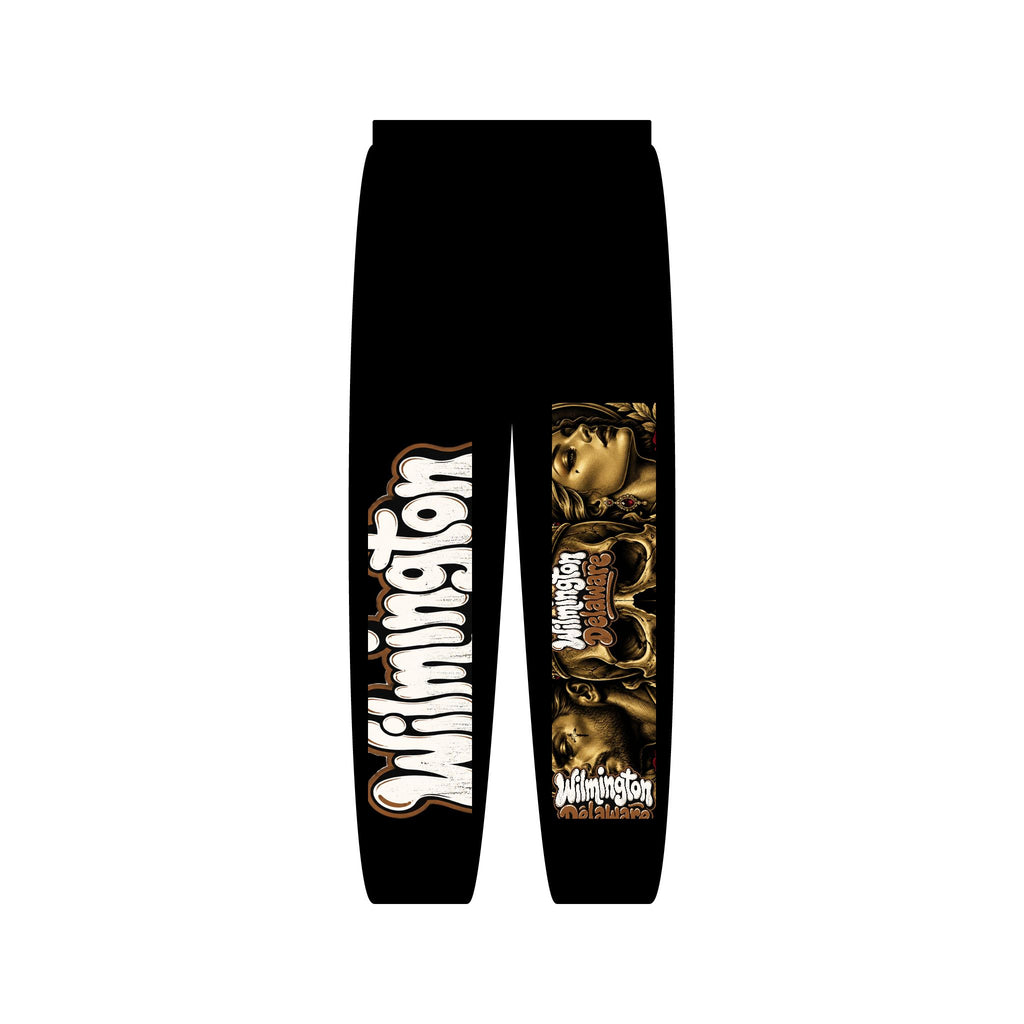 Skull & Gothic “Wild West” Graphic Sweatpants