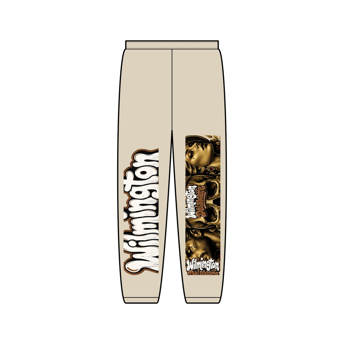 Skull & Gothic “Wild West” Graphic Sweatpants