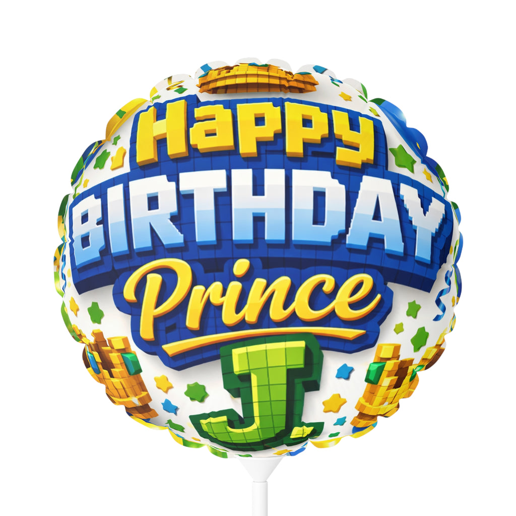 Happy Birthday Prince 11" Foil Balloon — Round/Heart Shaped Party Balloon